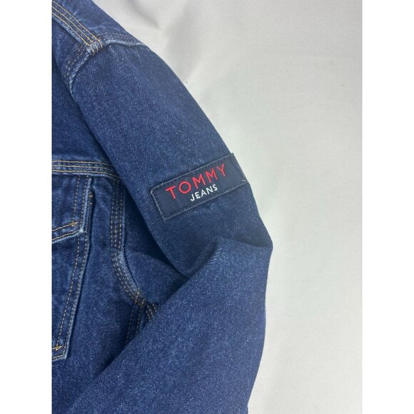 Vintage Tommy Hilfiger Y2K 1999 Denim Jean Jacket Dark Wash XL - Picture 4 of 10